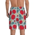 thumbnail image 3 of Kdxio Tomato Print Mens Sleep Shorts Bottoms Soft Comfy Pajama Wear Pants with Drawstring Pockets, 3 of 7