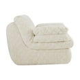 thumbnail image 3 of Lisonu Oversized Swivel Accent Chair, Comfy Ergonomic Lounge Chair with Memory Foam for Living Room & Bedroom, White Corduroy Cuddle Chair, 3 of 11