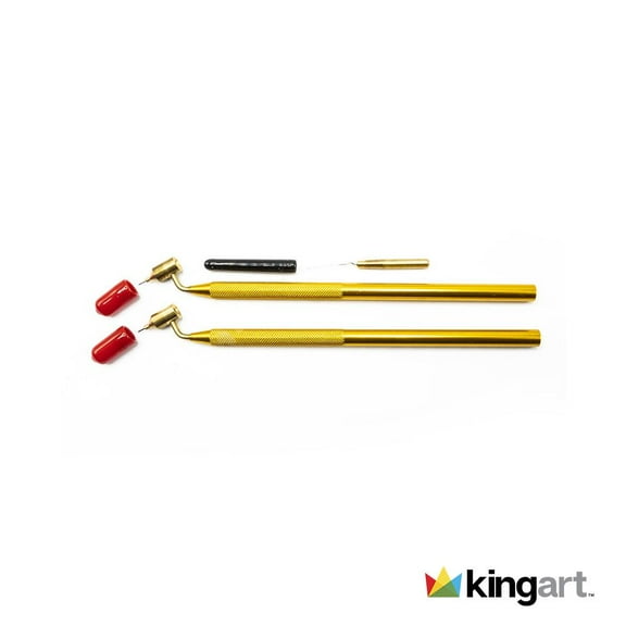 KINGART Fine Line Painting Pensm, Fine, 0.25mm & 0.5mm, Assorted Ink Color, 2 Count