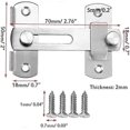 thumbnail image 2 of 6 pestillos de palanca para puertas correderas, de acero inoxidable, con barra de cierre de seguridad para puertas, ventanas y muebles., 2 of 5
