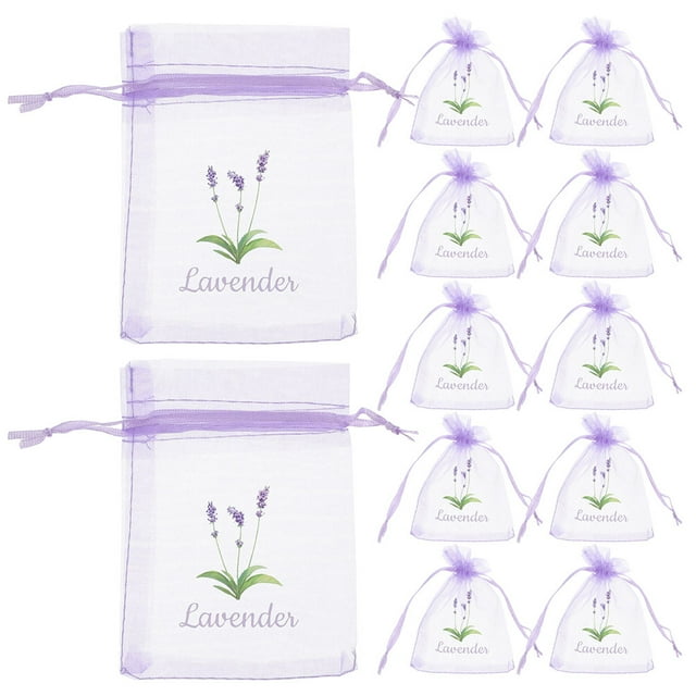 20 Pcs Lavender Sachets Drawstring Organza Pouch Empty Mesh Sachet Bags for Packing and Storage Small Gauze Bags Lavender Sachets Drawstring Mesh Bags