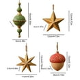 thumbnail image 5 of Shoreew Christmas Ornament Rustic Wooden Acorn/Star Hanging Ornament Woodland Themed Holiday Decor for Tree Fireplace Farmhouse Decor, 5 of 7