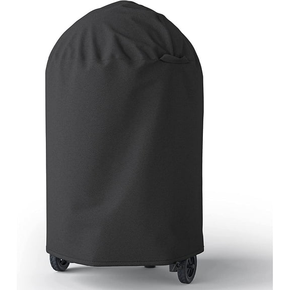 6755 Grill Cover for Char-Griller Akorn Kamado and Premium Kettle Charcoal Grill, Heavy Duty Waterproof Kamado Grill Cover, Black