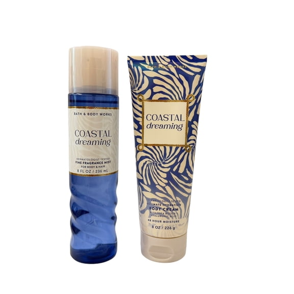Bath & Body Works Coastal Dreaming Mist & Body Cream Set