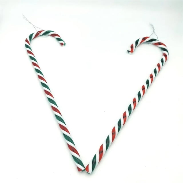 Caramelo de plástico para decoración navideña, bastón de caramelo de colores más grandes, ideal para regalo de Navidad y Año Nuevo, 2023