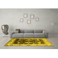 thumbnail image 3 of Ahgly Company Machine Washable Indoor Rectangle Oriental Yellow Industrial Area Rugs, 7' x 9', 3 of 4