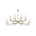 thumbnail image 3 of Warm Brass 16 Light Chandelier from the Baker Collection, 3 of 4