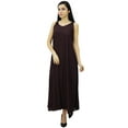 thumbnail image 1 of Bimba Robe Maxi à Bretelles Spaghetti Unie pour Femmes pour l'Été Plage Robe d'Été, 1 of 9