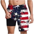 thumbnail image 2 of Mens Swim Trunks with Compression Liner Swimming Shorts 7 Inch Inseam Waterproof Quick Dry Beach Sport Shorts, 2 of 8