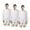 White-3pack, variant on Toptie Long Sleeve Hair Stylist Smock Work Clothes, Pet Grooming Haircut Hairdressing Barber Cape Shirt Jacket for Salon-Black-L