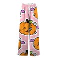 thumbnail image 4 of Bovemsi Womens Sweatpants Printed Casual Pants, Wide Elastic Waist Trousers With Pockets Fashion Outfits Clothes M Pink, 4 of 4