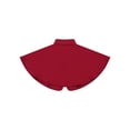 thumbnail image 6 of Yartina Little Girls Elegant Shawl Wraps Mock Neck Bolero Shrug Cardigan Top Cape Burgundy 3-5, 6 of 7