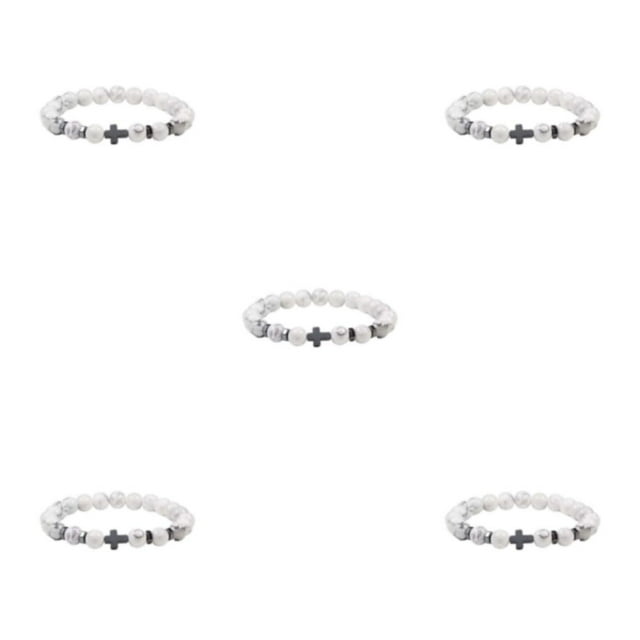 maskred Gifts Unisex Bracelets With Exquisite Beads For Thoughtful Presents Exquisite Imported white pine 5Set