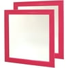 Mainstays 16''x16'' Accent Mirror Pink, Set of 2