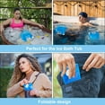 thumbnail image 4 of 1 Set 4Pcs 2 Styles Plastic Outdoor Water Bag Portable Folding Drinking Water Storage Bag for Camping Dodger Blue 305~380x320~410x50mm Inner Diameter: 33mm 2pcs/style, 4 of 6