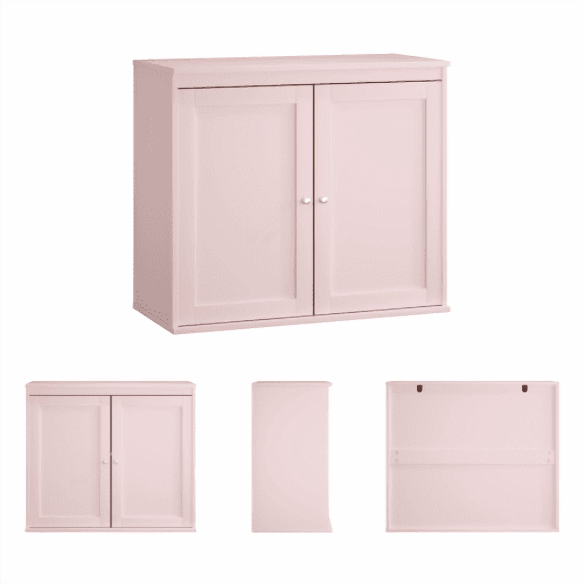 Kitchen Storage Cabinet with Double Doors, Adjustable Shelves, Coffee Bar Cabinet, Sideboard Buffet for Dining Room, Living Room, Entryway, Pink