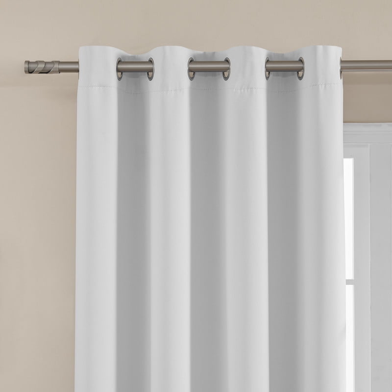 Utopia Alley Solid Blackout Window Curtains for Bedrooms and Living Rooms, Polyester Curtains, 2 Panels Set, (52" W × 96" L, Light Grey)