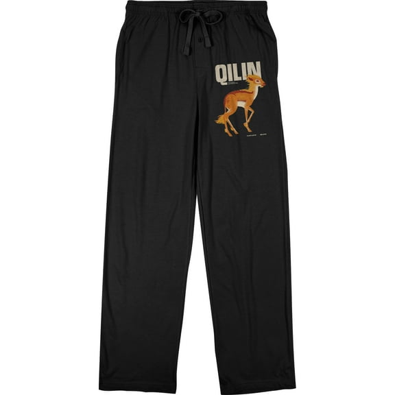 Fantastic Beasts Secrets Of Dumbledore Qilin Men's Black Sleep Pajama Pants-Small