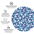 thumbnail image 3 of Honeii Blue Butterflies print Leather Coaster Set of 4, ideal for safeguarding your furniture from drinks spills and effortless cleanup-Round Shape, 3 of 6