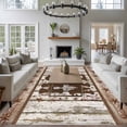 thumbnail image 3 of Large Area Rugs for Living Room Bedroom, Retro Farmhouse 8'x10' Rug Washable Carpet Runner Indoor Outdoor, Country Star Berries Text Wooden Grain Non Slip Floor Mats Rug for Kitchen, Patio, 3 of 8