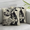 thumbnail image 3 of Throw Pillows Cover Dog Playful Schnauzer Puppy Animals Wildlife Nature Drawing Fur Silhouette Beard Shaggy Black Canine Cushion Case for Fall Home Decor, 3 of 7