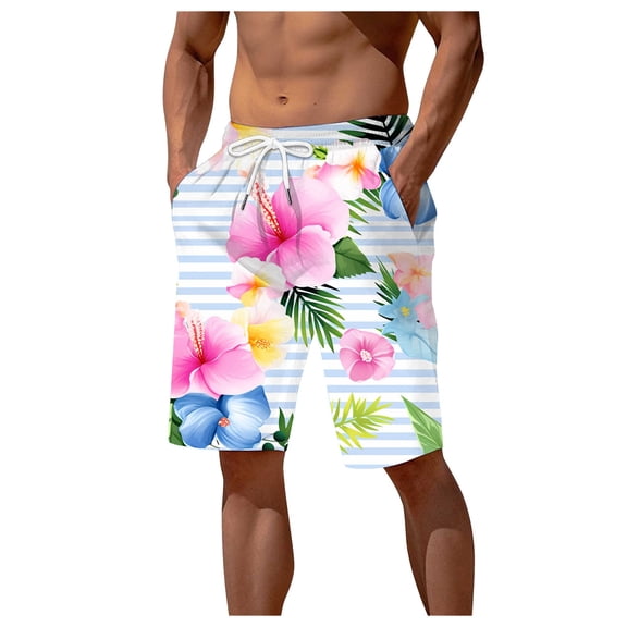 JIAHONG Stylish Mens Swim Trunks Quick Dry Beachwear Sports Swim Board Shorts Holiday Party Bathing Suits , White
