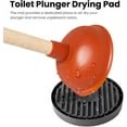 thumbnail image 5 of Tutuviw 2Pcs 7" Plunger Tray Black, Universal Toilet Plunger Holder, Plunger Catches Mat, Toilet Plunger Holder Only, Wicks Water from Plunger and Dries Quickly for Bathrooms - Black, 5 of 7