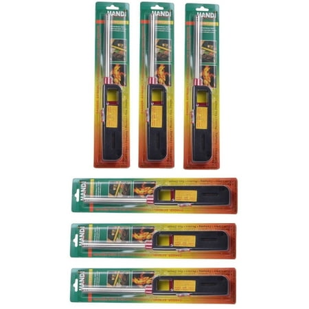 Flame Pocket - GHP 6-Pcs Refillable Butane Gas Adjustable Flame Barbecue Grill Fireplace Lighters