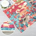 thumbnail image 5 of Hasoo 4' x 6' Multi-Color Modern Area Rugs for Living Room, Bedroom Rug, Dining Room Rug, Indoor Entry or Entryway Rug, Kitchen Rug, Red/Green, 5 of 5