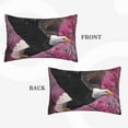 thumbnail image 2 of Daiia Flower Bald Eagle Bedding Waterproof Pillow Protector Zippered Queen – Bed Bug Proof Pillow Encasement-16"x24", 2 of 6