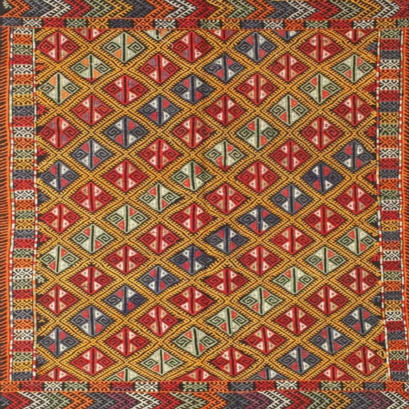 Ahgly Company Machine Washable Indoor Square Contemporary Tomato Red Area Rugs, 3' Square