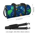 thumbnail image 4 of Gaeub Dinosaur In Space Lightweight Travel Cylinder Bag Gym Tote Bag Sports Training Duffle Bag with Pockets and Straps, 4 of 8