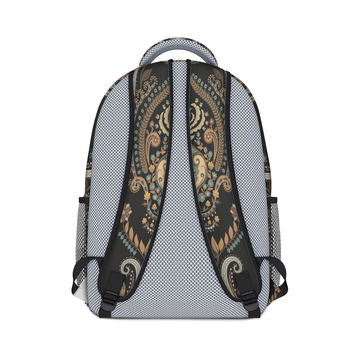 Indian Tribal Paisley Backpack - Vintage Waterproof School Bag with Ergonomic Spinal Support