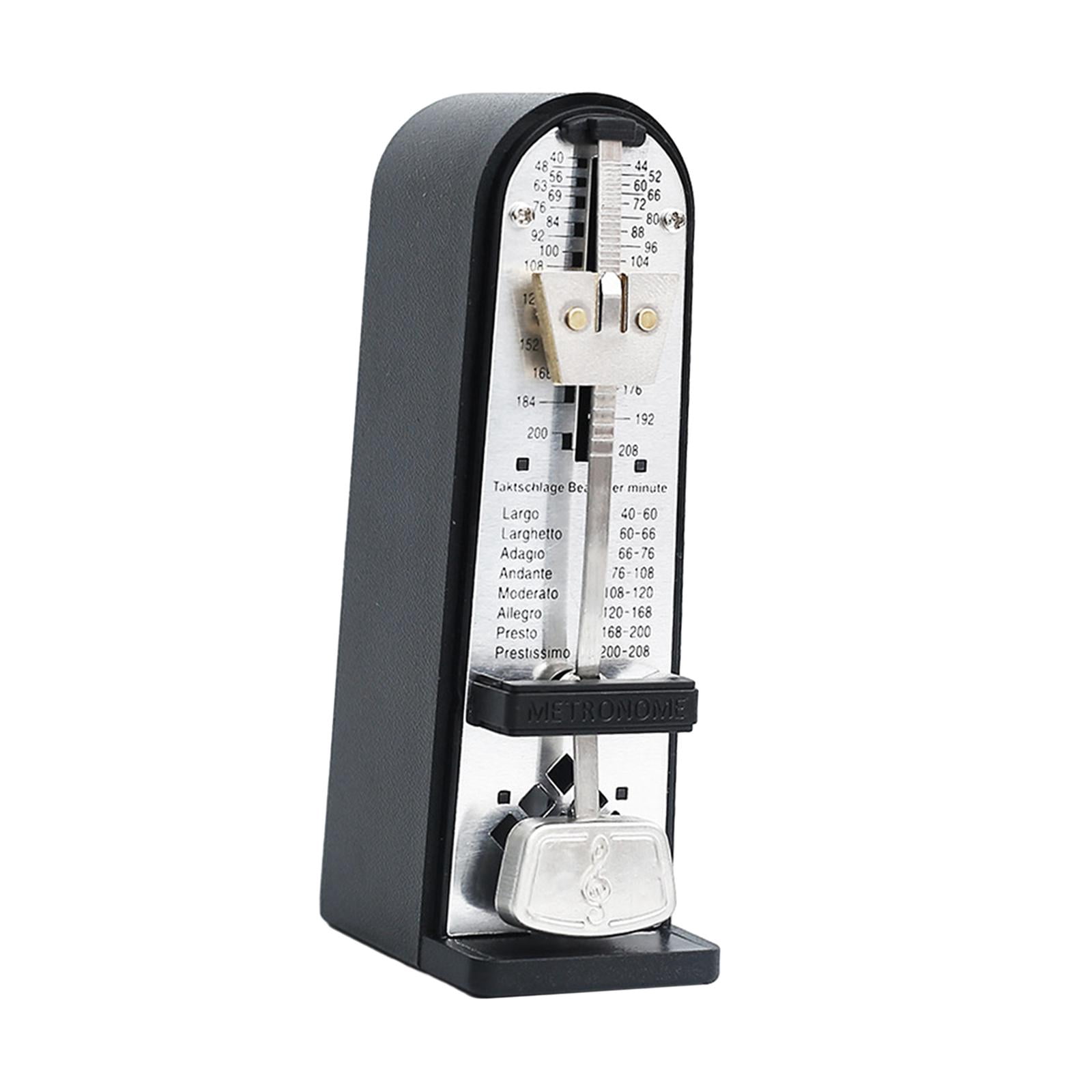 Mechanical Metronome Metal High Precision Loud Sound for Drums Piano Ukulele Black