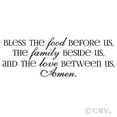 thumbnail image 2 of Bless the Food Before Us, the Family Beside Us, and the Love Between Us, Amen Vinyl Lettering Wall Decal (Style A 16.5"H x 47"L, Black), 2 of 2