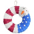 thumbnail image 1 of Independence Day Red And White And Blue Hawks Decorative Wreath, 1 of 5