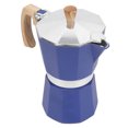 thumbnail image 3 of Domqga Blue Aluminum Octagonal Moka Pot Coffee Maker, 3 of 8