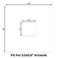 thumbnail image 2 of Textured White Picture Frame Mat for 20x20 Frames - Fits 6x6 Photos - 50 Mats, 2 of 7