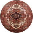 thumbnail image 1 of Ahgly Company Indoor Round Mid-Century Modern Red Persian Area Rugs, 6' Round, 1 of 6
