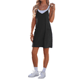 thumbnail image 3 of Robe d'Été pour Femmes 2025 Sans Manches Décontractée Mini Robe à Bretelles Spaghetti Robes Courtes avec Poches, 3 of 7