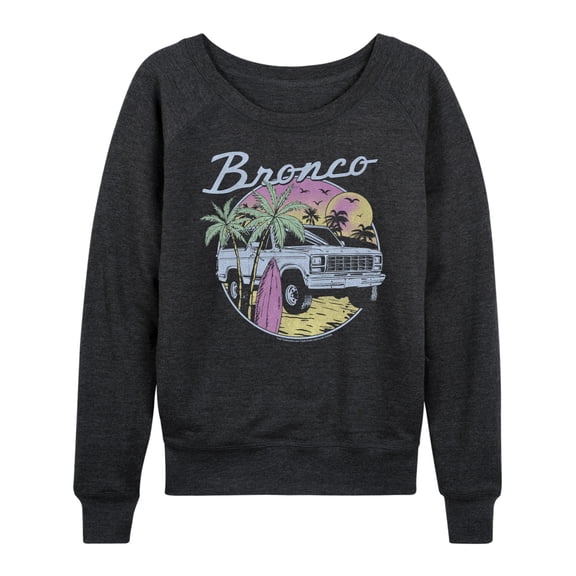 Ford - Beach Bronco - Women's French Terry Long Sleeve Pullover