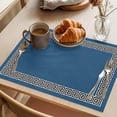 thumbnail image 3 of Blue Placemats Set of 4, Greek Chinese Style Non-Slip Place Mats Washable Table Mats for Kitchen Dining Table Decorations Indoor/Outdoor, 3 of 9
