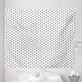 thumbnail image 1 of Black and White Tapestry, Simplistic Monotone Geometric Pattern with Rhombus Hand Drawn Mosaic, Fabric Wall Hanging Decor for Bedroom Living Room Dorm, 5 Sizes, Black and White, by Ambesonne, 1 of 1