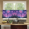 thumbnail image 4 of Yayeee Kitchen Curtains Tier Set of 2 Light Filtering 57"x24" Over Sink Window Panels, Neon Jellyfish, 4 of 7