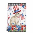 thumbnail image 2 of 4th of July Kitchen Towels Set of 1, Independence Day Patriotic Flowers American Cat Absorbent Dish Towels for Kitchen, Microfiber Hand Towel, Quick Drying Tea Towel for Cleaning Dishcloths, 2 of 7