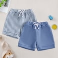 thumbnail image 2 of NOLDARES Baby Boys blend Cotton Linen Blend Cute print Shorts Loose Shorts for Summer Vacation(Blue,0-6 Months), 2 of 7