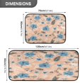 thumbnail image 3 of 2-Piece Kitchen Mat Set Non Slip Washable Floor Mats Decorative Rugs for Kitchen Sink Laundry Blue Flowers and Pink Leaves, 3 of 7