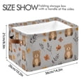 thumbnail image 4 of Yayeee Canvas Storage Basket with Handles for Shelves Fabric Bins Closet Organizer, Brown Cartoon Bears, 4 of 8