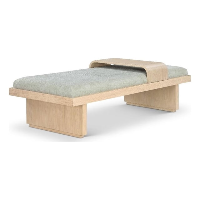Meridian Furniture Arlington Mint Green Chenille Fabric Bench
