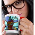 thumbnail image 2 of 3drose, Hypno Beast, 15oz Two-tone Red Mug, 2 of 6